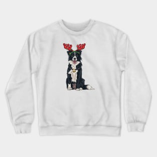 Border Collie Pet Christmas Dog Lover Owners Collie Mom Crewneck Sweatshirt